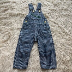 Vintage Key Imperial Overalls Railroad Stripes Farm Baby Size 18 Months USA